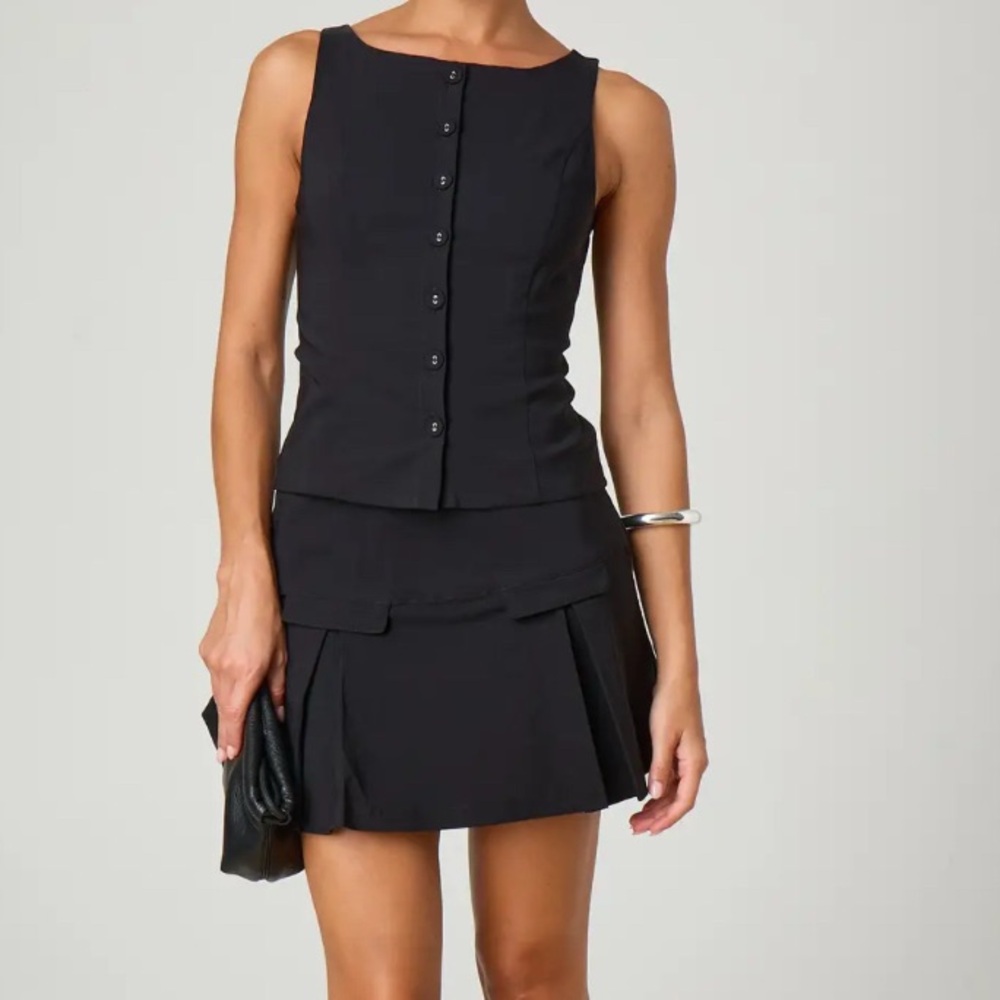 Glassons Black Pleated Mini Skirt